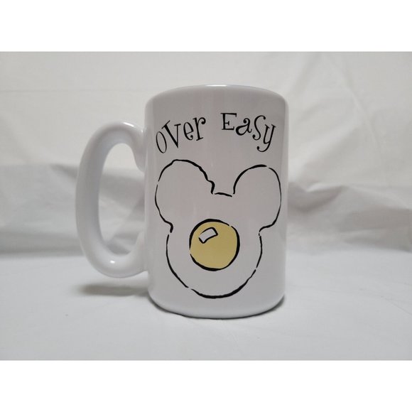 NWT Disney Store Mickey Mouse "Over Easy" Eggs Coffee Tea Mug - Blue Inside - Picture 3 of 6